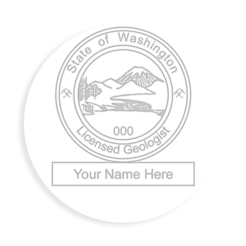 This professional geologist embosser for the state of Washington adheres to state regulations and provides top quality impressions. Free shipping over $100!