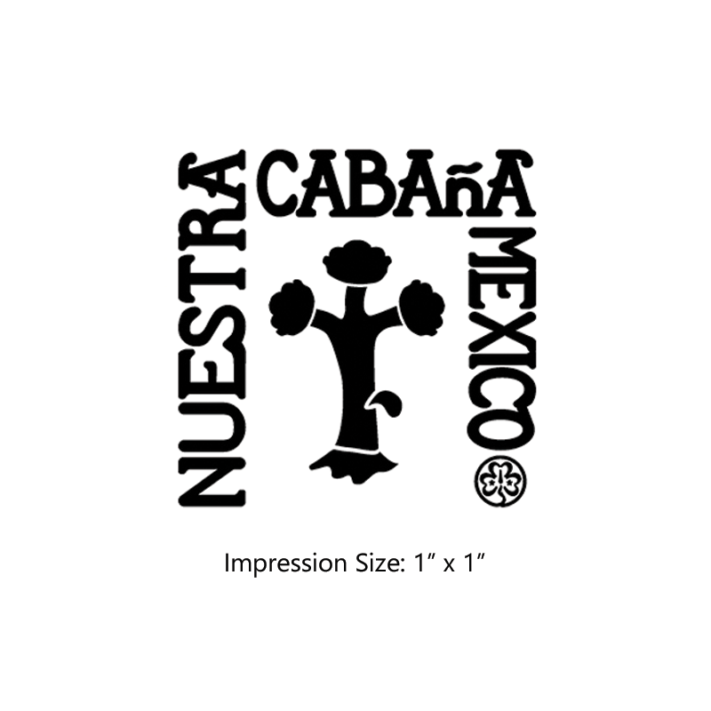 The 1" square Our Cabaña Logo stamp is approved by the WAGGGS Marketing Dept. & World Centre Managers. Requires separate ink pad. Orders over $75 ship free!