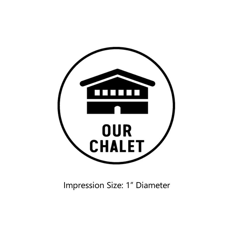 The 1" round Our Chalet Icon stamp is approved by the WAGGGS Marketing Dept. & World Centre Managers & requires a separate ink pad. Orders over $75 ship free!