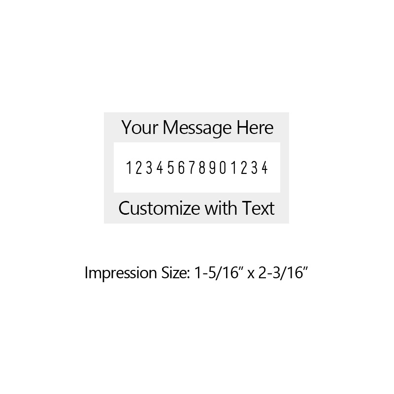Heavy duty 5/32" height with 14 manual number bands available in 11 ink colors! Great for high volume stamping. Ships free over $75.