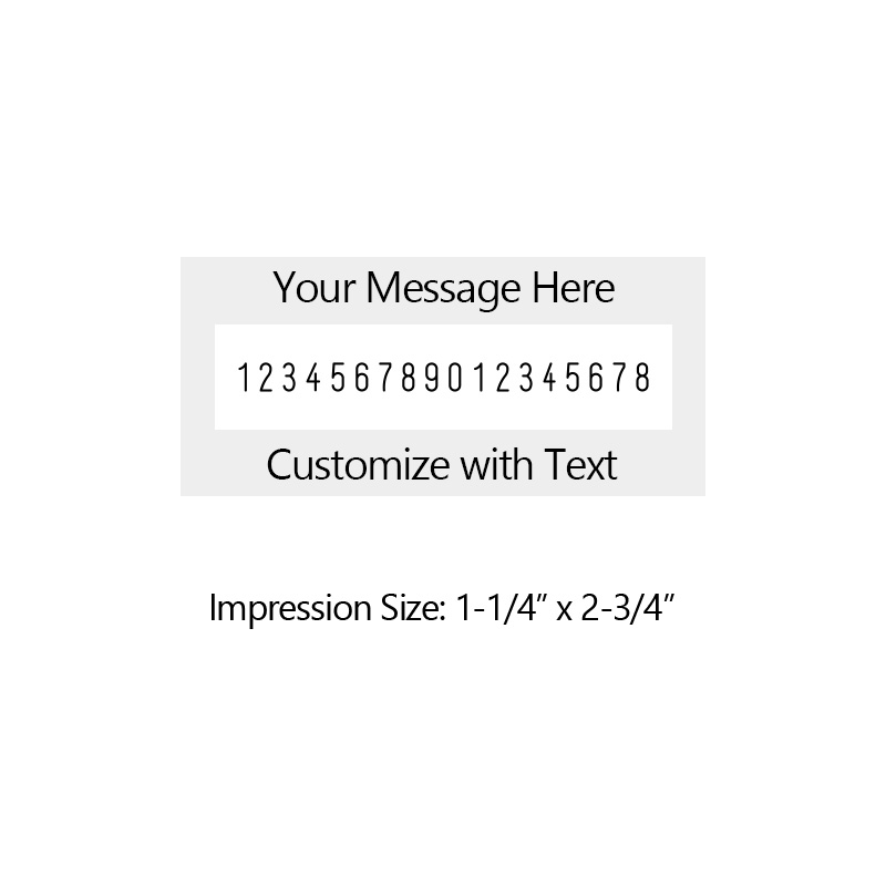 Heavy duty 5/32" height with 18 manual number bands available in 11 ink colors! Great for high volume stamping. Free shipping over $100!