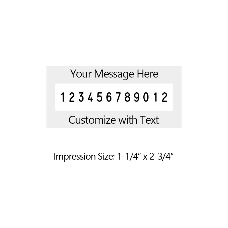 Heavy duty 3/16" height with 12 manual number bands available in 11 ink colors! Great for high volume stamping. Free shipping on orders over $100!