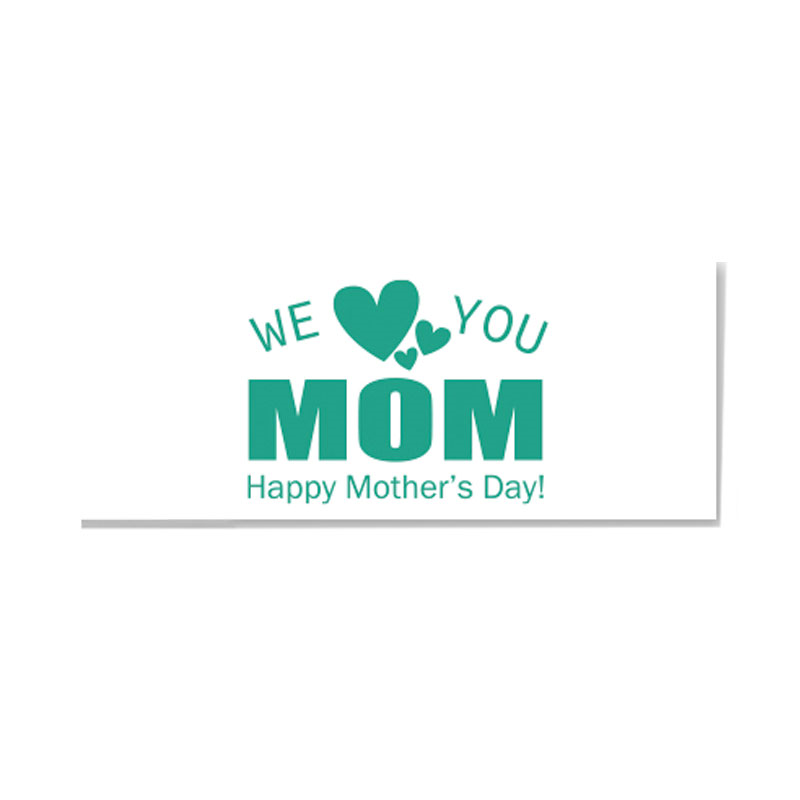 This We Love You Mom self-inking stock stamp is available in 3 stamp sizes & your choice of 5 standard or 6 premium ink colors. Orders over $75 ship free!