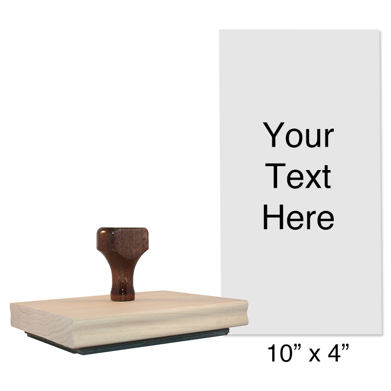 Personalize this wood stamp with 25 lines of text or your artwork! Great for long logos or messages. Separate ink pad required. Ships in 1-2 business days!