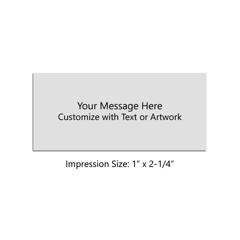 Customize this 1" x 2-1/4" wood rubber stamp w/ up to 6 lines of text/upload your artwork for free! Ink pad sold separately. Free shipping on orders over $100!