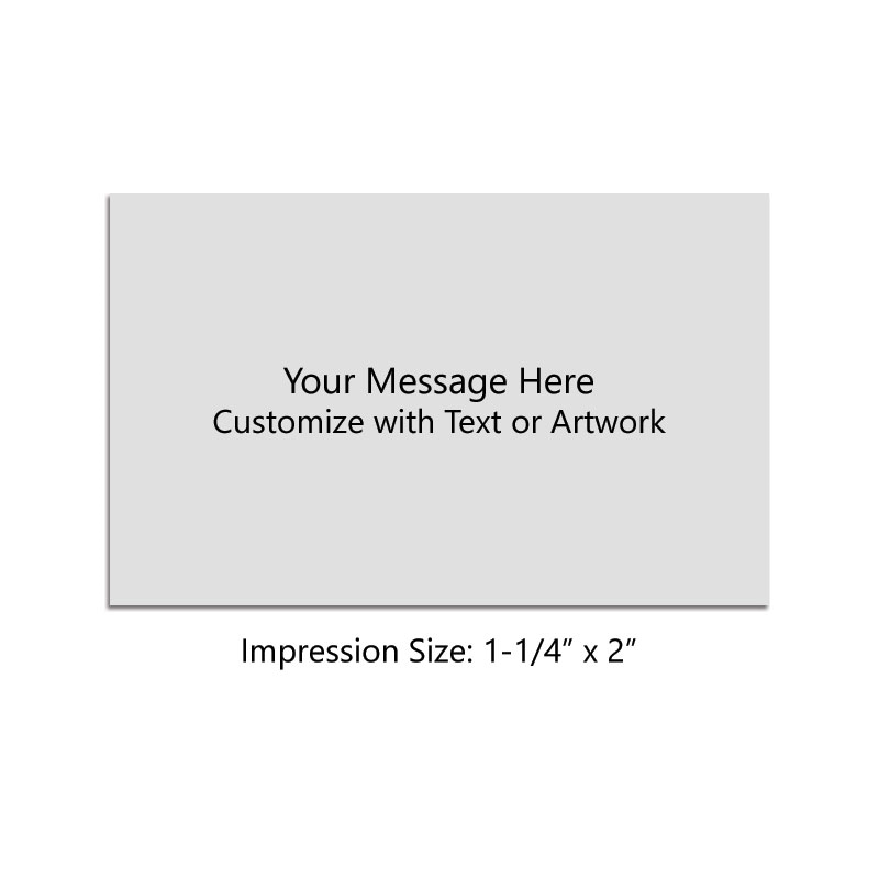 Customize this 1-1/4" x 2" wood rubber stamp w/ up to 7 lines of text/upload your artwork for free! Separate ink pad required. Orders over $100 ship free.