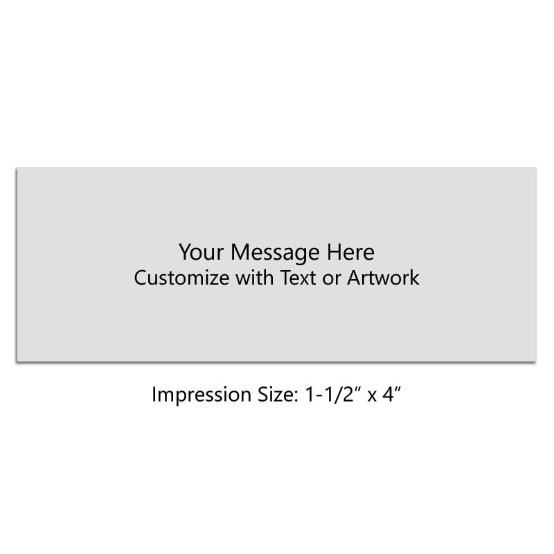 Customize this 1-1/2" x 4" wood rubber stamp with up to 8 lines of text or your artwork free! Separate ink pad required. Free shipping on orders over $75!