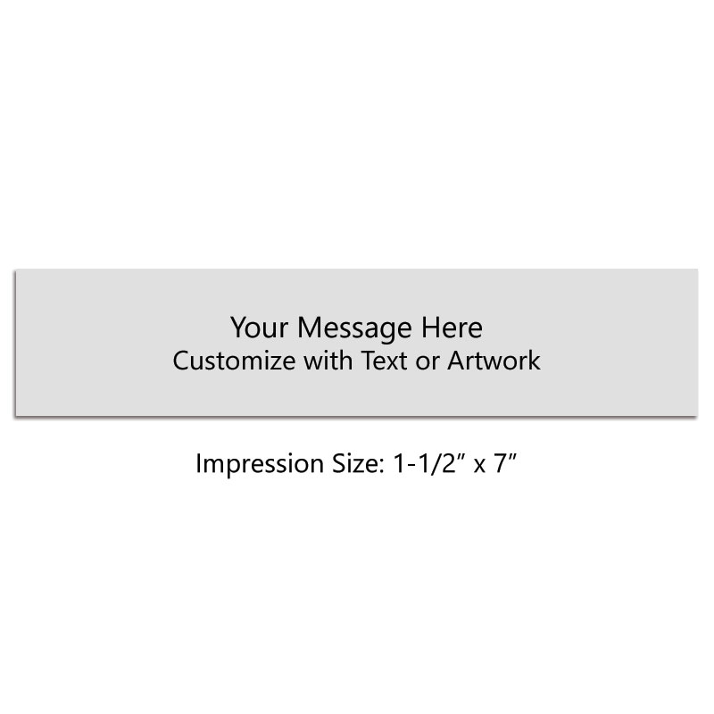 Personalize this 1-1/2" x 7" wood stamp with 8 lines of text or artwork! Great for product labels! Separate ink pad required. Ships in 1-2 business days.