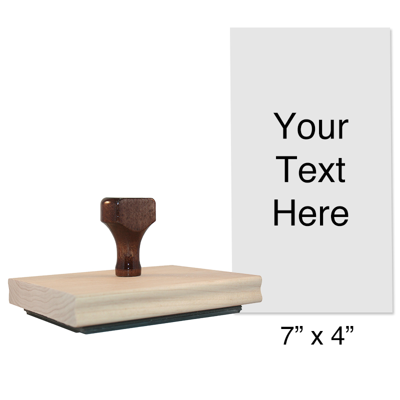 Personalize this wood stamp with 25 lines of text or your artwork! Great for long logos or messages. Separate ink pad required. Ships in 1-2 business days!