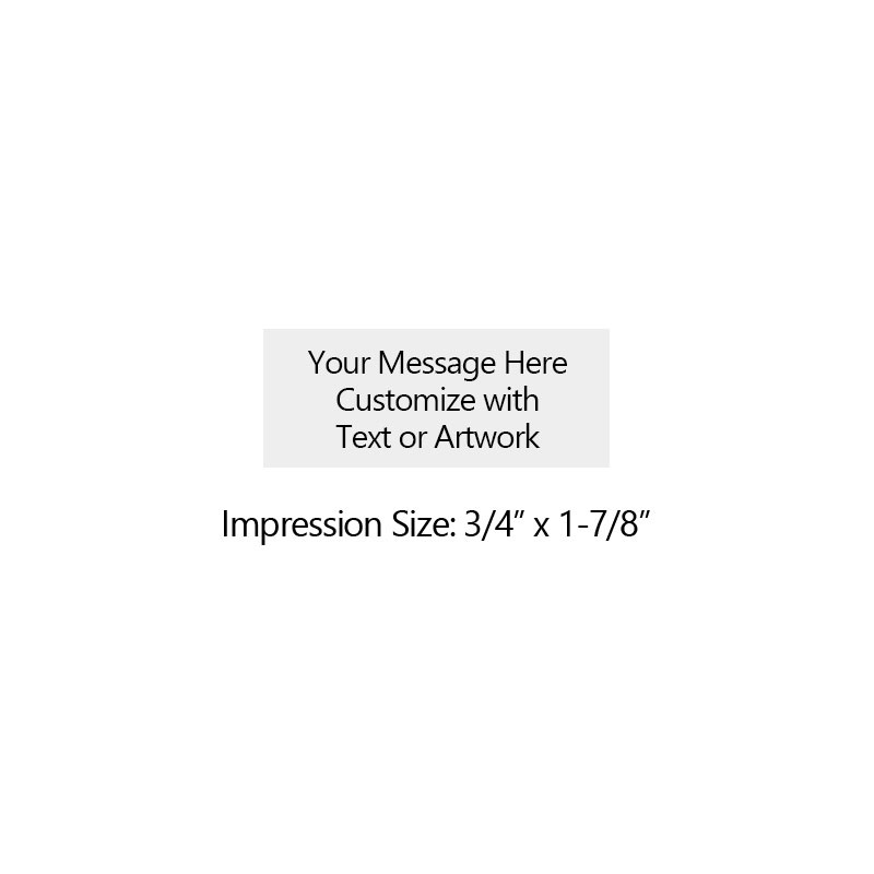Customize this 3/4" x 1-7/8" top quality laundry stamp w/ up to 4 lines of text in your choice of 5 ink colors! Great for fabrics. Orders over $100 ship free!