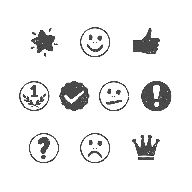 Perfect for grading. 10 interchangeable designs. This lil NIO 5/8" round stamp kit creates 1,000s of impressions. Ink color is fancy grey. Re-ink easily.