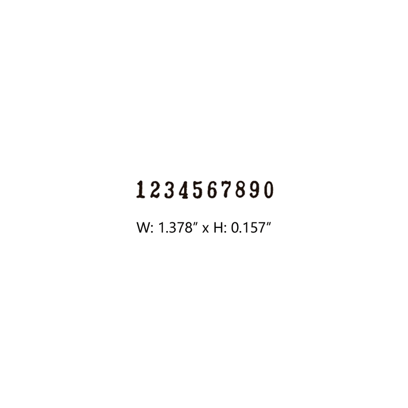 This 10-wheel LION automatic number has Roman style, 11/64" (12 pt.) font w/ 3 movement settings. Includes dry pad, ink & stylus. Orders ship free over $75.