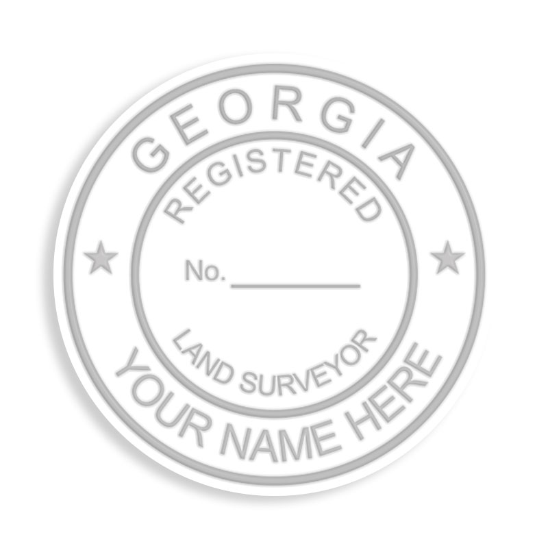 This professional land surveyor embosser for the state of Georgia adheres to state regulations and provides top quality impressions.