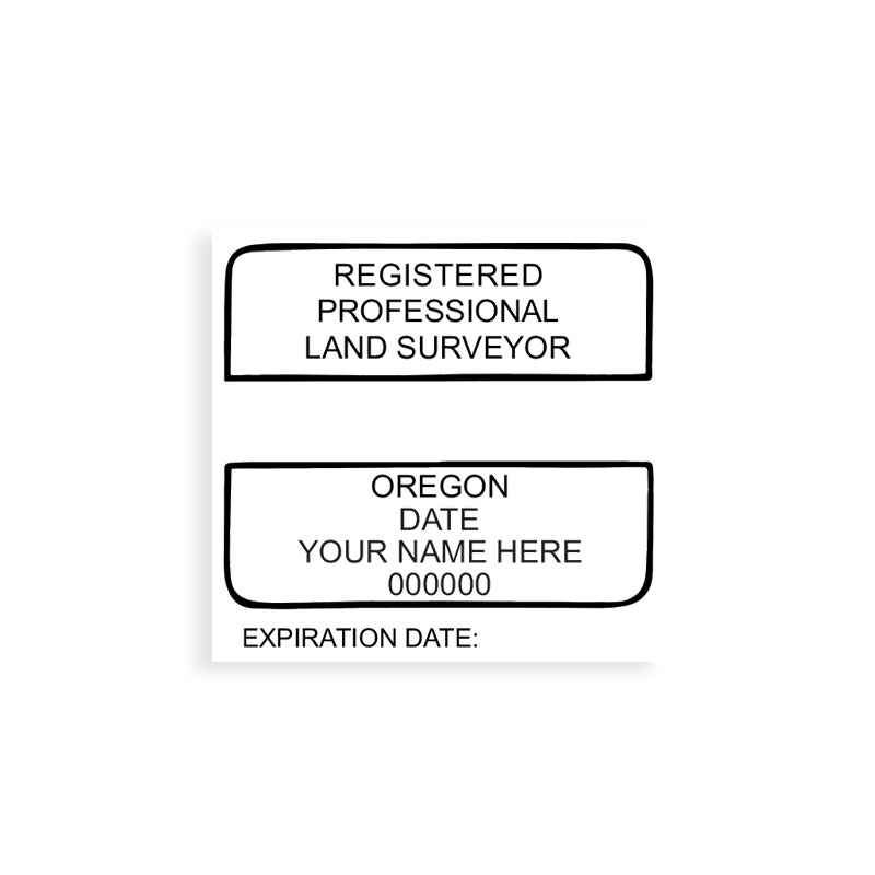 This professional land surveyor stamp for the state of Oregon adheres to state regulations and provides top quality impressions. Orders ship free over $100!