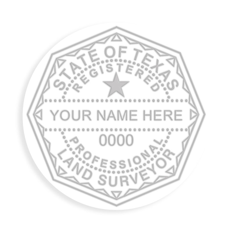 This professional land surveyor embosser for the state of Texas adheres to state regulations and provides top quality impressions.