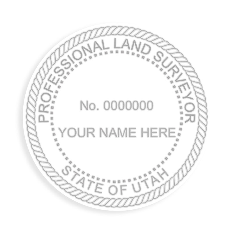 This professional land surveyor embosser for the state of Utah adheres to state regulations and provides top quality impressions.