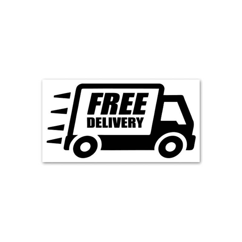 This Free Delivery large stock message stamp comes on a wood stamp and in your choice of 6 sizes. Separate ink pad required. Orders over $75 ship free!