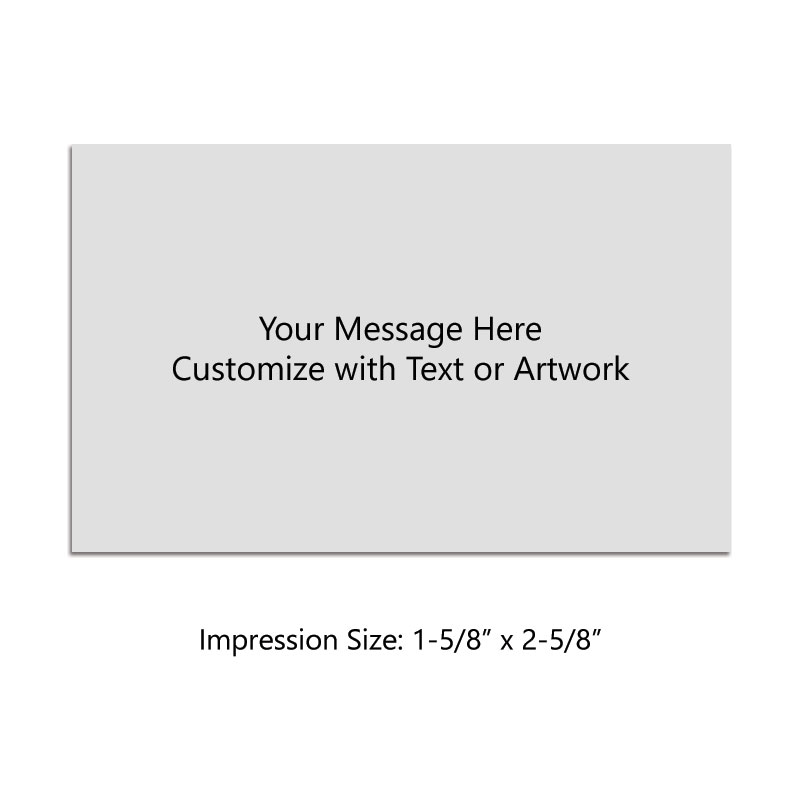 Customize this pre-inked stamp with 8 lines of text or custom artwork. The impression is crisp every time making this an essential home or office tool!