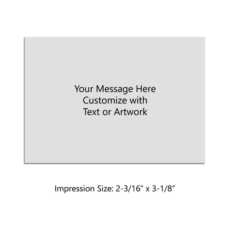 Design this 2-3/16” x 3-1/8” MaxLight 225 pre-inked stamp with up to 11 lines of text or art. Available in 5 ink colors and is an essential home and business tool.