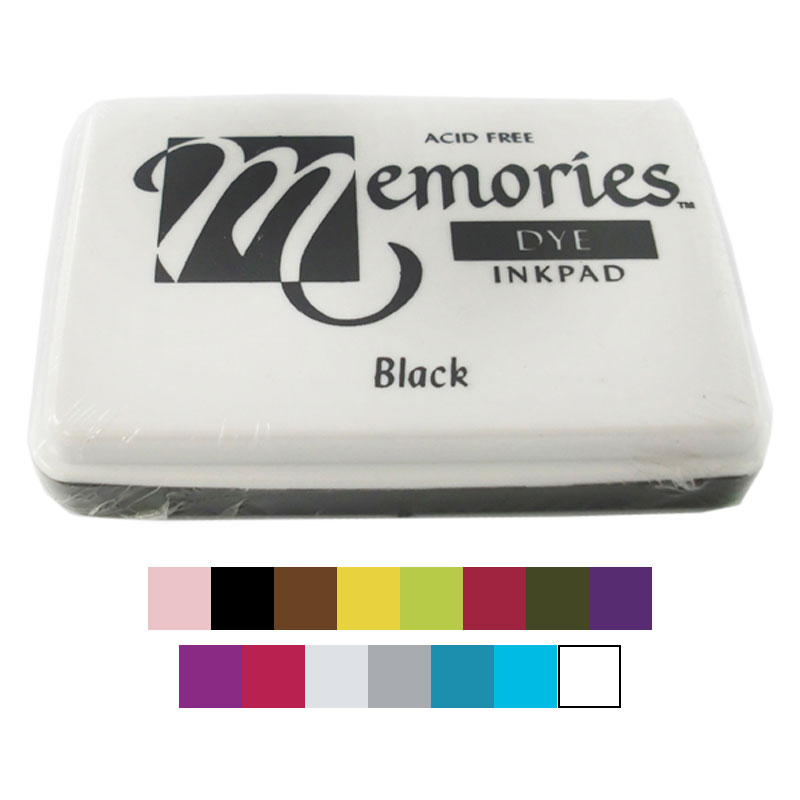 These Memories Dye ink pads adhere to porous and non-porous surfaces and dries fast! Available in 15 colors, acid-free and fade resistant. Made in the USA.