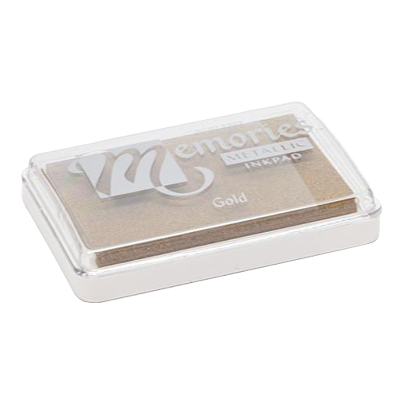 This 2-1/8" x 3-1/4" Memories brand stamp pad leaves golden, shimmering and iridescent impressions. Fast & free shipping on orders $75 and over!