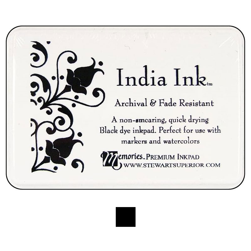 This 2-1/4” x 3-1/2” stamp ink pad comes in India ink black and is excellent for paper crafts. Acid free and fade-resistant. Orders over $100 ship free!