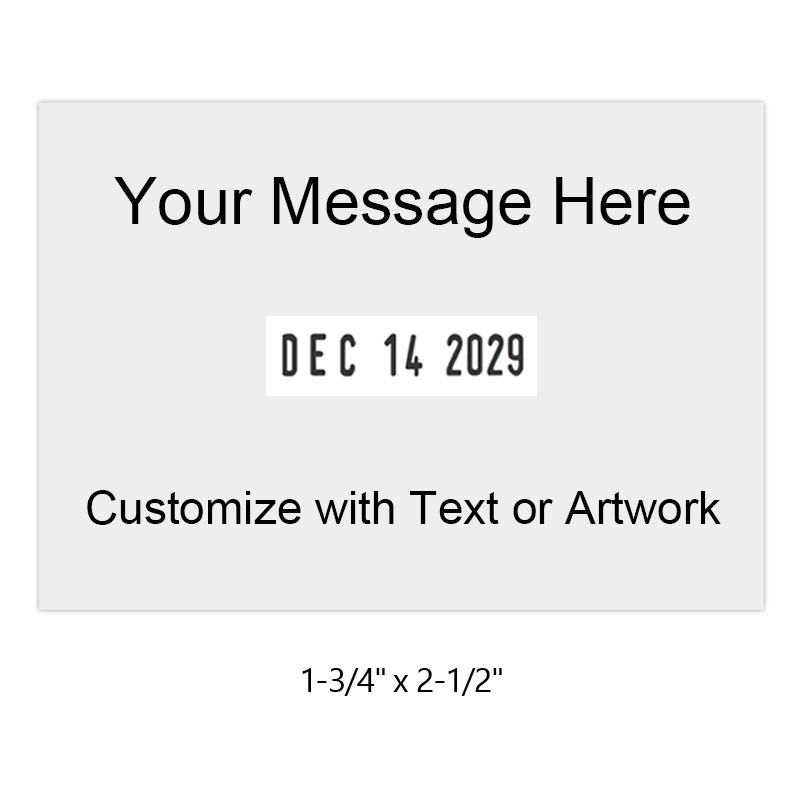 Customize this Xstamper® dater w/ up to 9 lines of text or logo w/ the option to have a one or two color dater. Includes 8 year bands. Free shipping over $75!