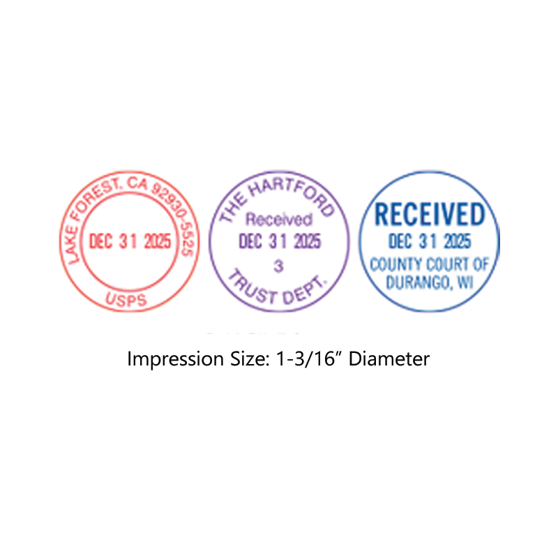 Customize this 1-3/16" diameter Xpedater with up to 4 lines of text or logo and choose from 11 ink colors. Includes 6 year bands. Orders over $75 ship free!