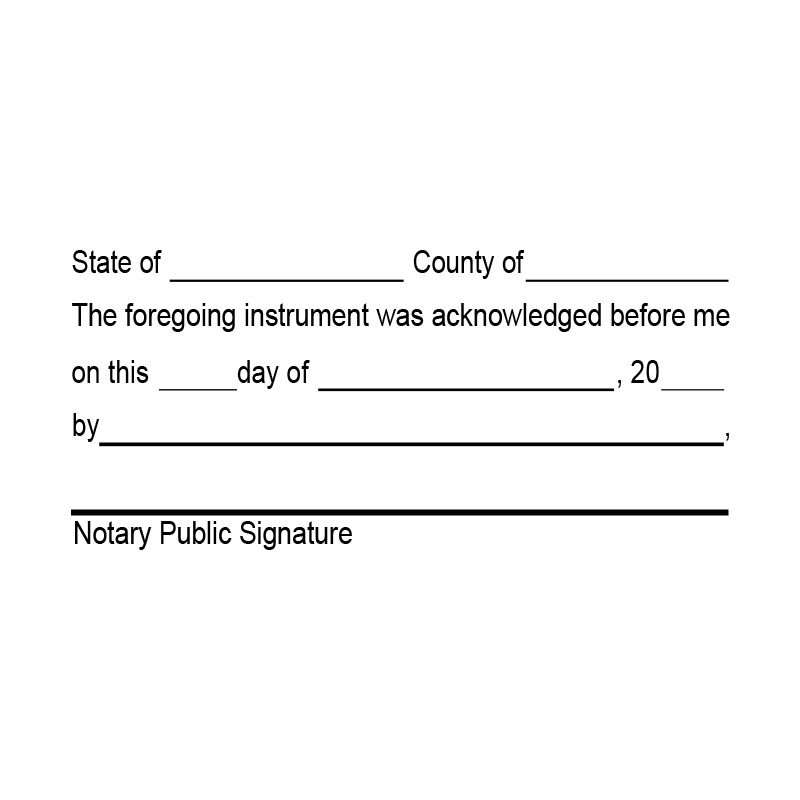 This Notary Acknowledgement stamp will bring convenience & professionalism to any official document. Orders over $75 ship free!