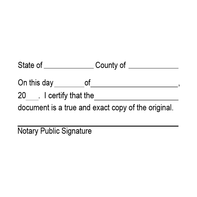 This notary public stamp lets you certify a document as a true copy with a convient pre-inked Cosco HD-112 stamp mount. Orders over $75 ship free!