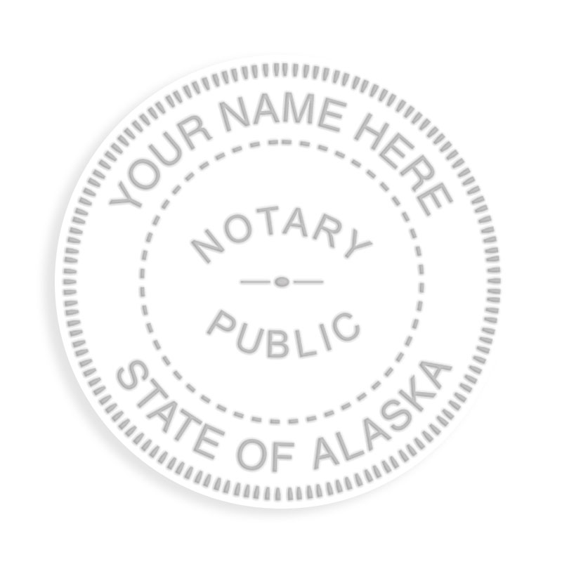 This notary public embosser for the state of Alaska adheres to state regulations and provides top quality embossed impressions. Orders over $75 ship free!