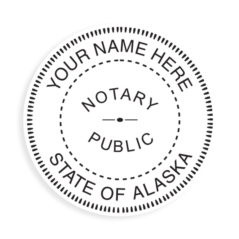 This notary stamp for the state of Alaska adheres to state regulations & provides quality impressions on all 6 mount choices. Orders over $100 ship free!