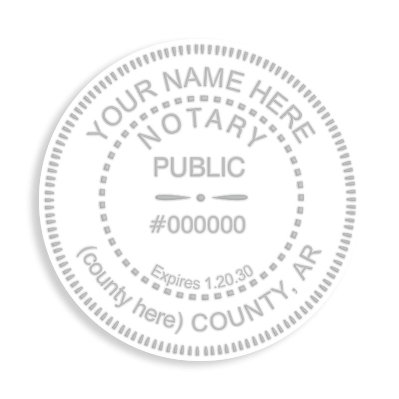 This notary public embosser for the state of Arkansas adheres to state regulations and provides top quality embossed impressions. Orders over $100 ship free!