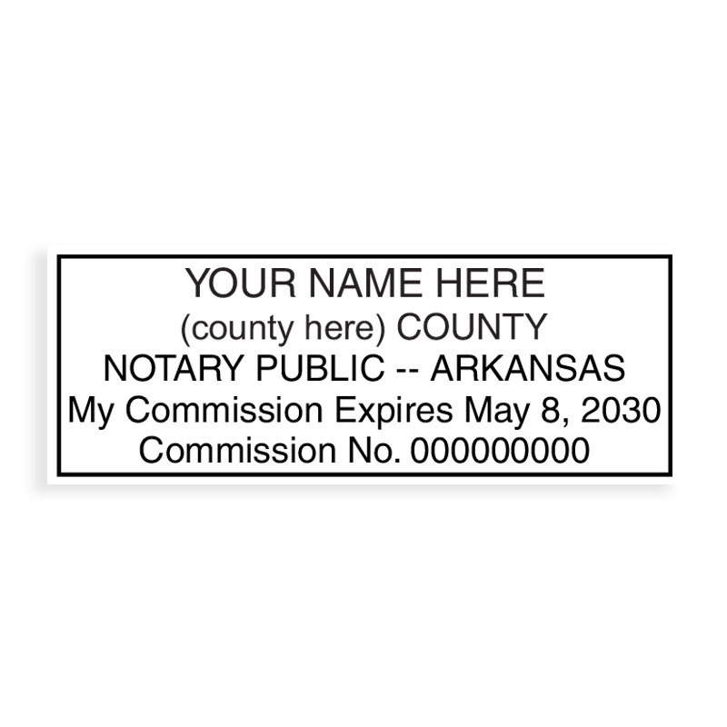 Top quality self-inking Arkansas notary stamp ships in 1-2 days. Meets all state requirements and is fully customizable. Free shipping on orders over $100!