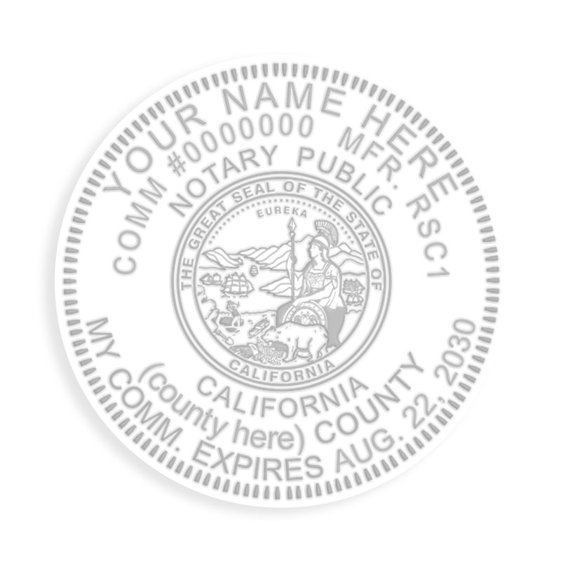 This notary public embosser for the state of California adheres to state regulations and provides top quality embossed impressions. Orders over $75 ship free!