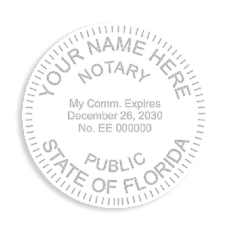 This notary public embosser for the state of Florida adheres to state regulations and provides top quality embossed impressions. Orders over $75 ship free!