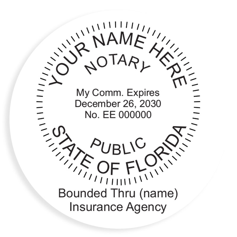 This notary public stamp for the state of Florida adheres to state regulations and provides top quality impressions. Orders over $75 ship free!