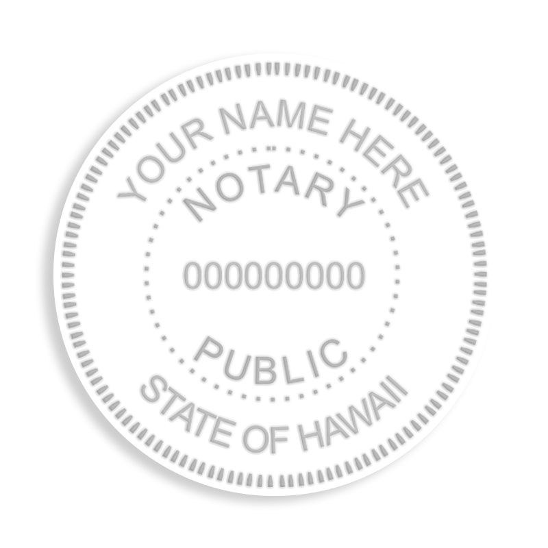 This notary public embosser for the state of Hawaii adheres to state regulations and provides top quality embossed impressions. Orders over $75 ship free!