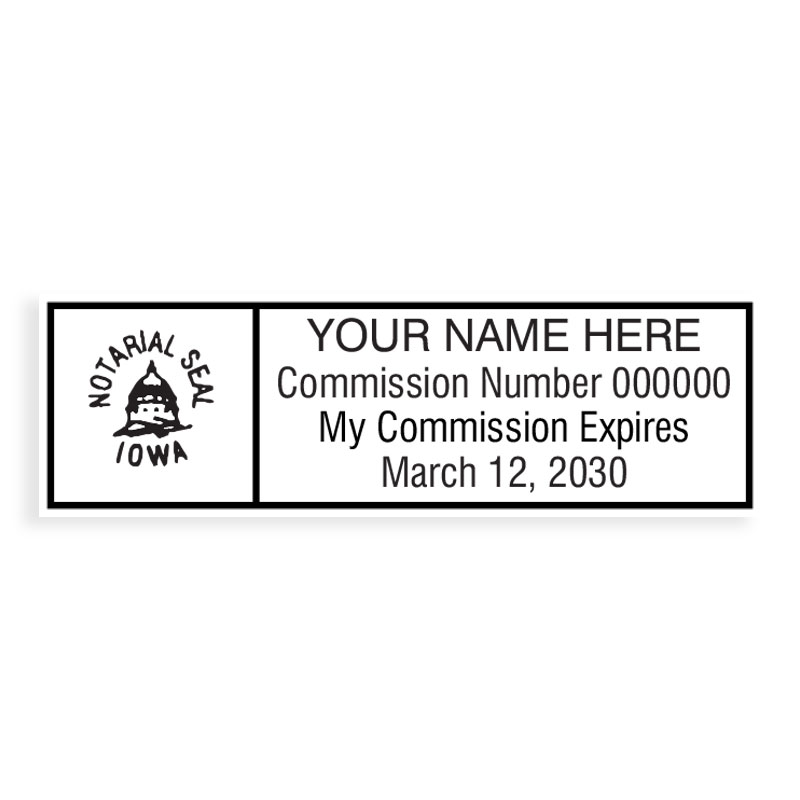 The selection of Iowa notarial stamps meet all state specifications and are fully customizable in black ink. Fast & free shipping on orders $75 and over!