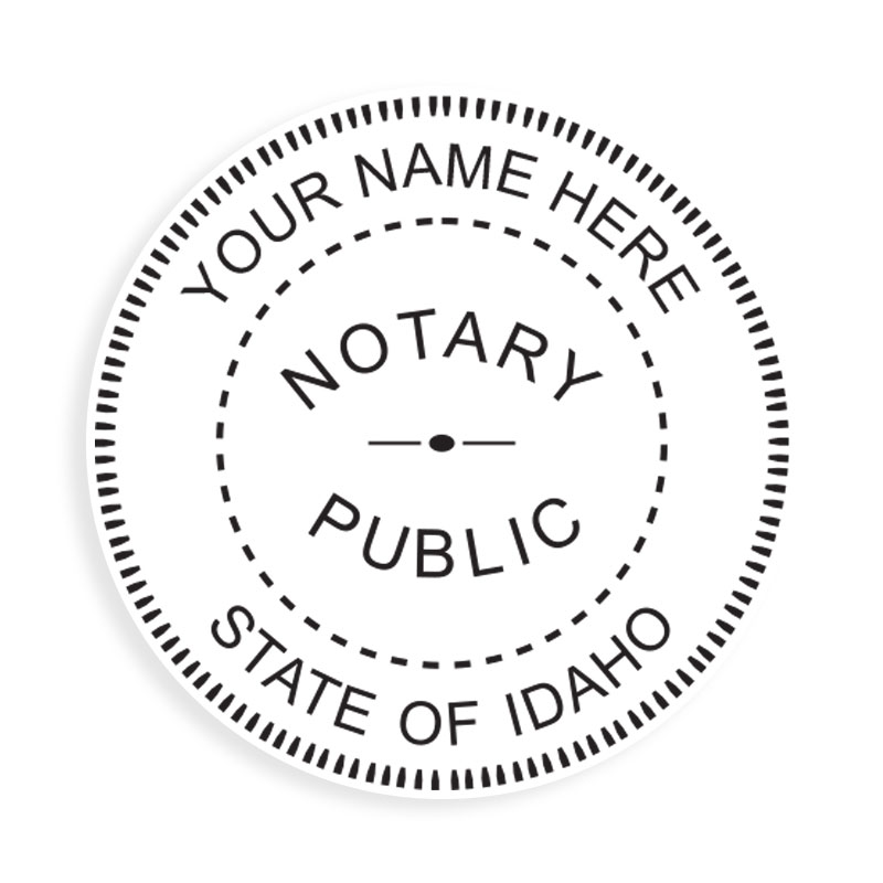 This notary public stamp for the state of Idaho adheres to state regulations and provides top quality impressions. Fast & free shipping on orders $100 & over!