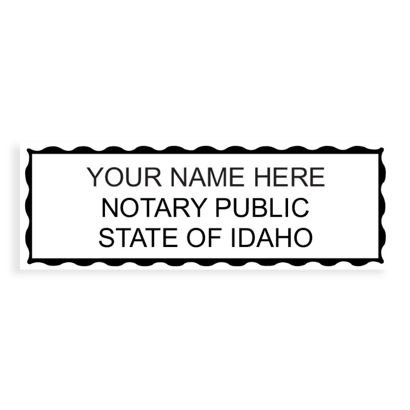 Top quality self-inking Idaho notary stamp ships in 1-2 days. Meets all state specifications and requirements. Free shipping on orders over $75!