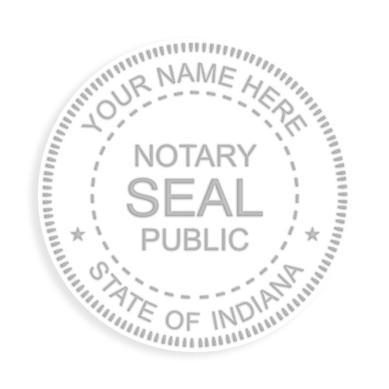 This notary public embosser for the state of Indiana adheres to state regulations and provides top quality embossed impressions. Orders over $75 ship free!