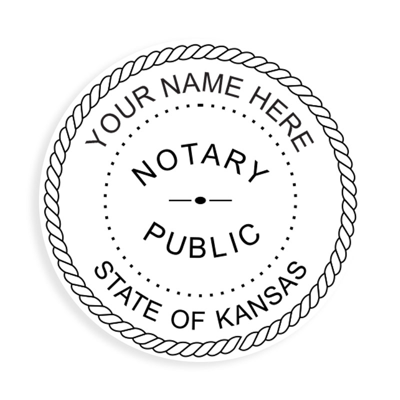 This notary public stamp for the state of Kansas adheres to state regulations and provides top quality impressions. Fast and free shipping on orders over $75!