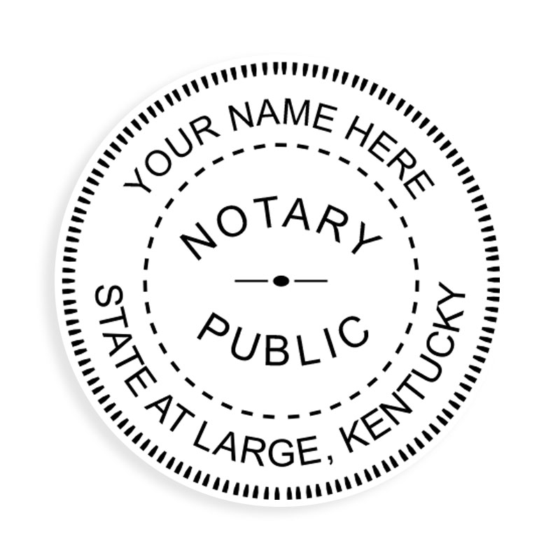 This notary public stamp for the state of Kentucky adheres to state regulations and provides top quality impressions. Orders over $100 ship free!