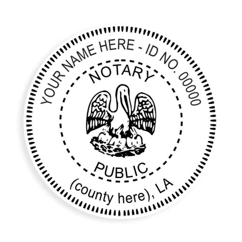 This notary public stamp for the state of Louisiana adheres to state regulations and provides top quality impressions. Orders over $100 ship free!