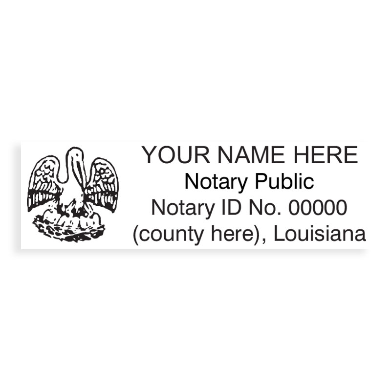 Louisiana notary stamps ship in 1-2 days, meet all state specifications, are fully customizable and available on 5 mounts. Free shipping on orders over $75!