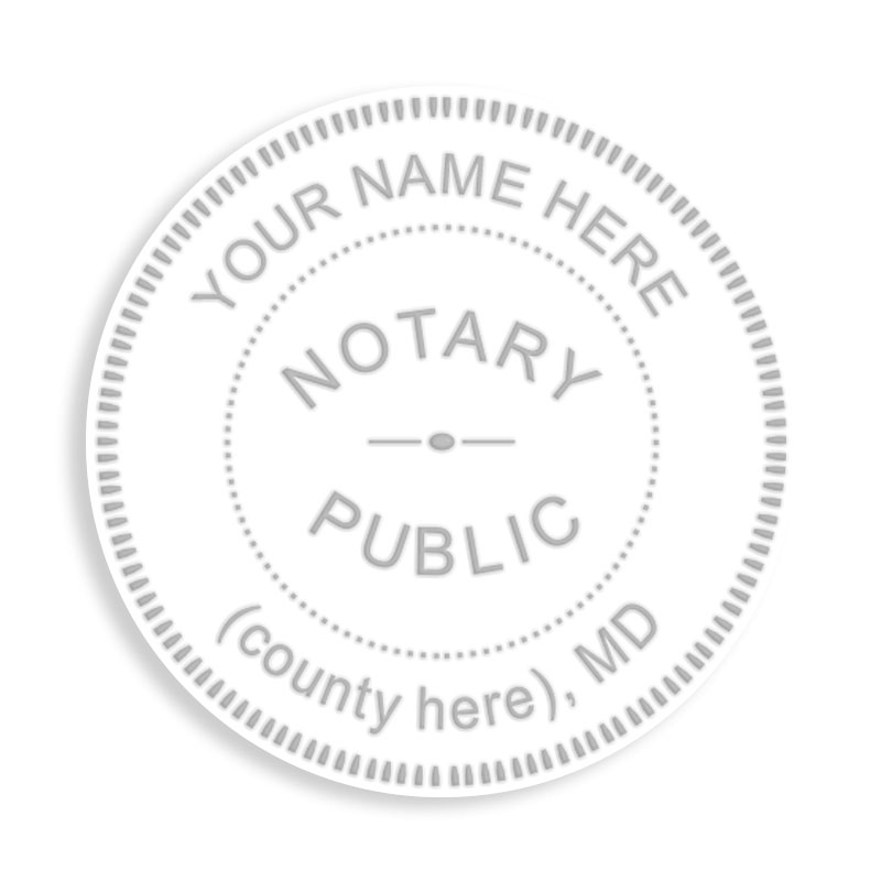 This notary public embosser for the state of Maryland adheres to state regulations and provides top quality embossed impressions. Orders over $75 ship free!