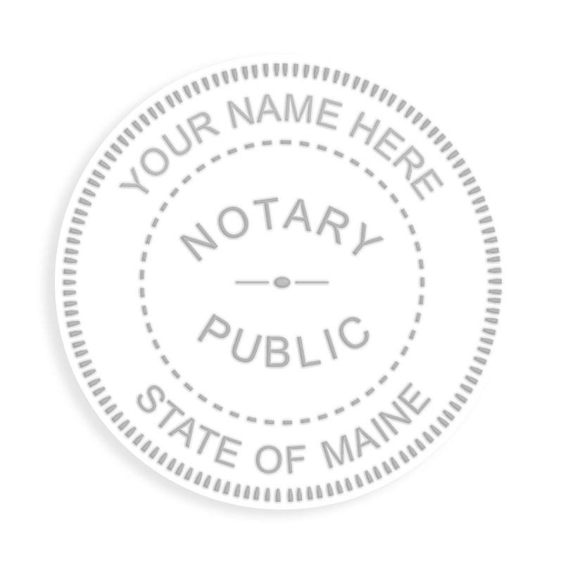 This notary public embosser for the state of Maine adheres to state regulations and provides top quality embossed impressions. Orders over $75 ship free!