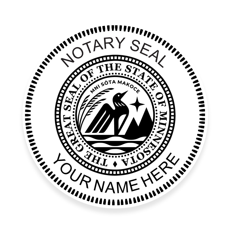 This notary public stamp for the state of Minnesota adheres to state regulations and provides top quality impressions. Orders over $100 ship free!