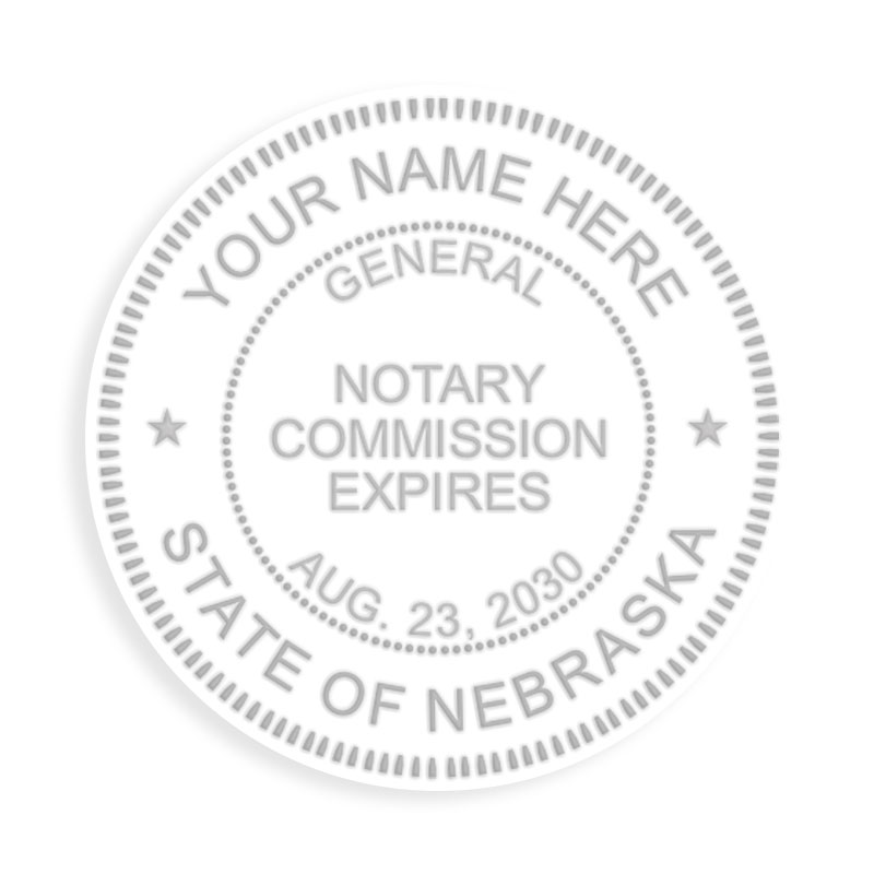 This notary public embosser for the state of Nebraska adheres to state regulations and provides top quality embossed impressions. Orders over $100 ship free!